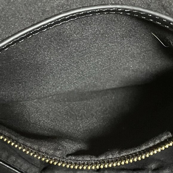 BCBGeneration Large Black Vegan Leather Zippered Tote Shoulder Bag 15.5 W 13.5 H - Picture 6 of 6